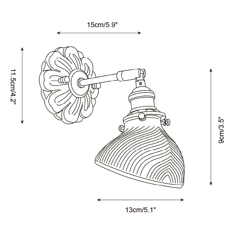 Nacre Petal Glass Wall Lamp — product view 6
