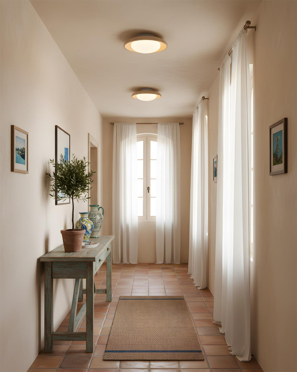 Zen Glow Travertine Ceiling Lamp — product view 10