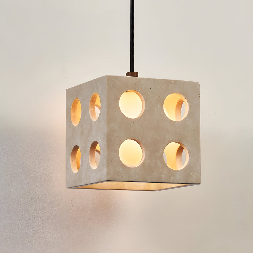 Hexa Travertine Pendant Lamp — product view 2