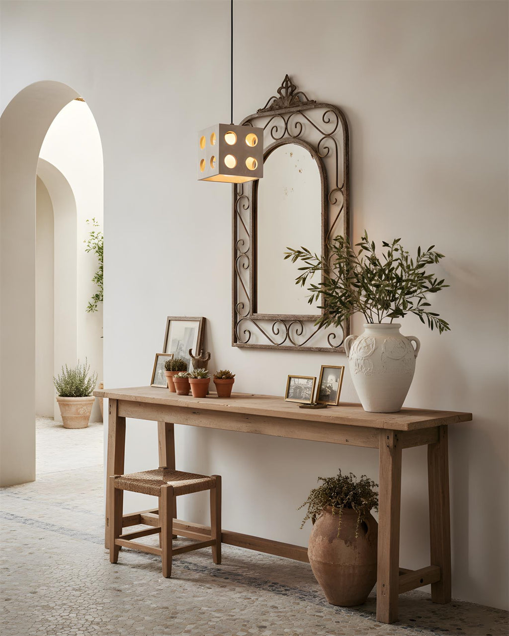 Hexa Travertine Pendant Lamp — product view 3
