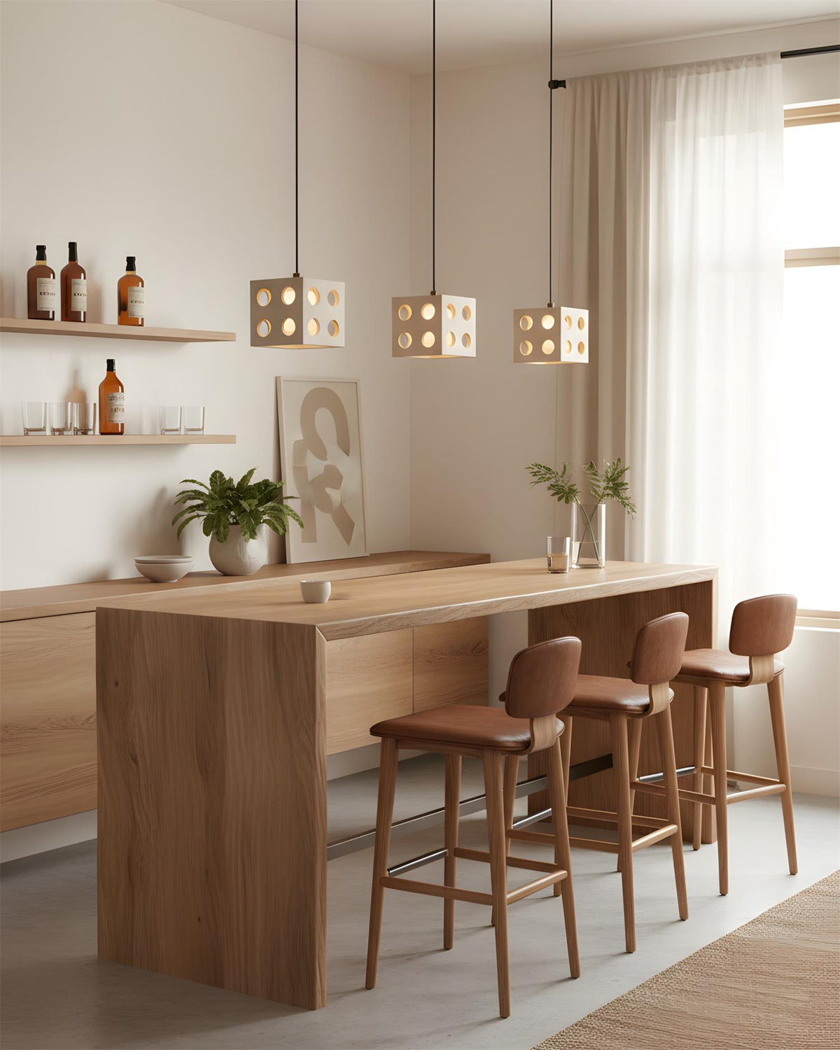 Hexa Travertine Pendant Lamp — product view 5