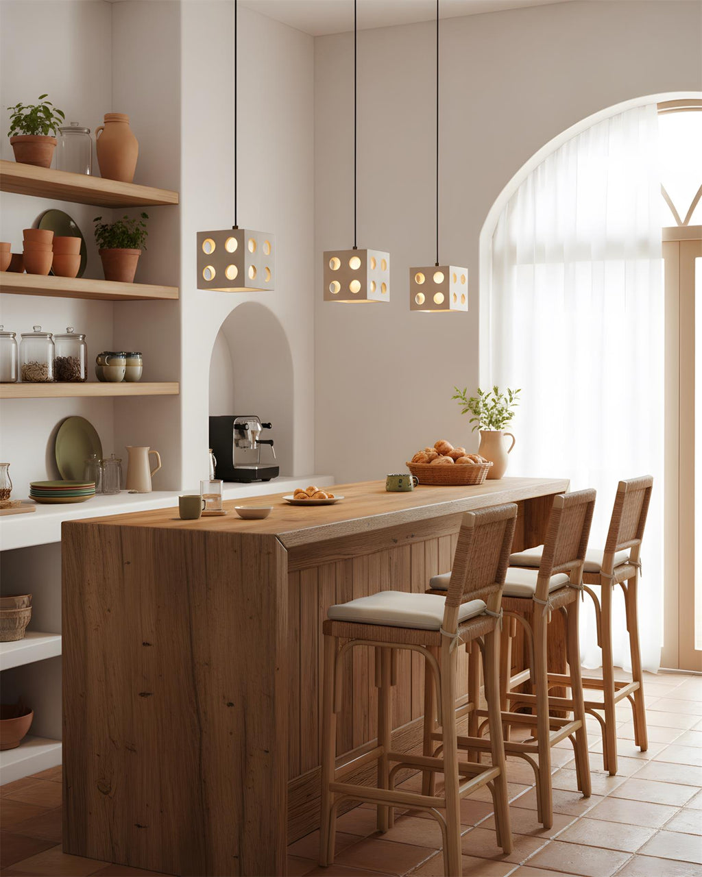 Hexa Travertine Pendant Lamp — product view 6