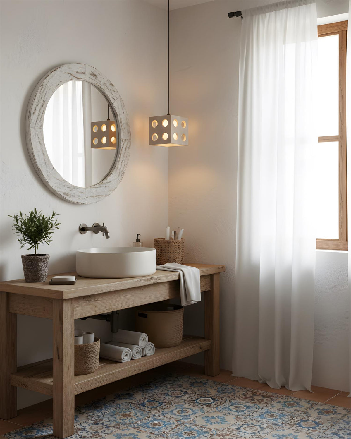 Hexa Travertine Pendant Lamp — product view 7
