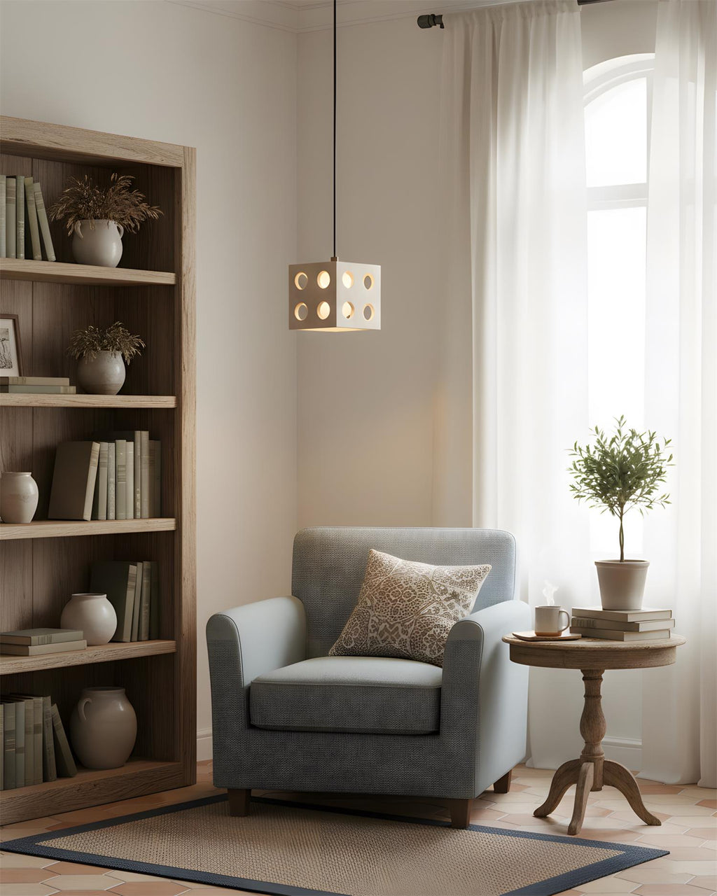 Hexa Travertine Pendant Lamp — product view 8