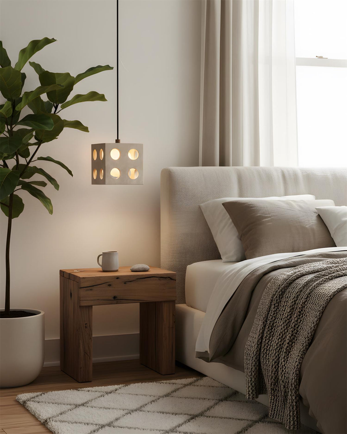 Hexa Travertine Pendant Lamp — product view 9