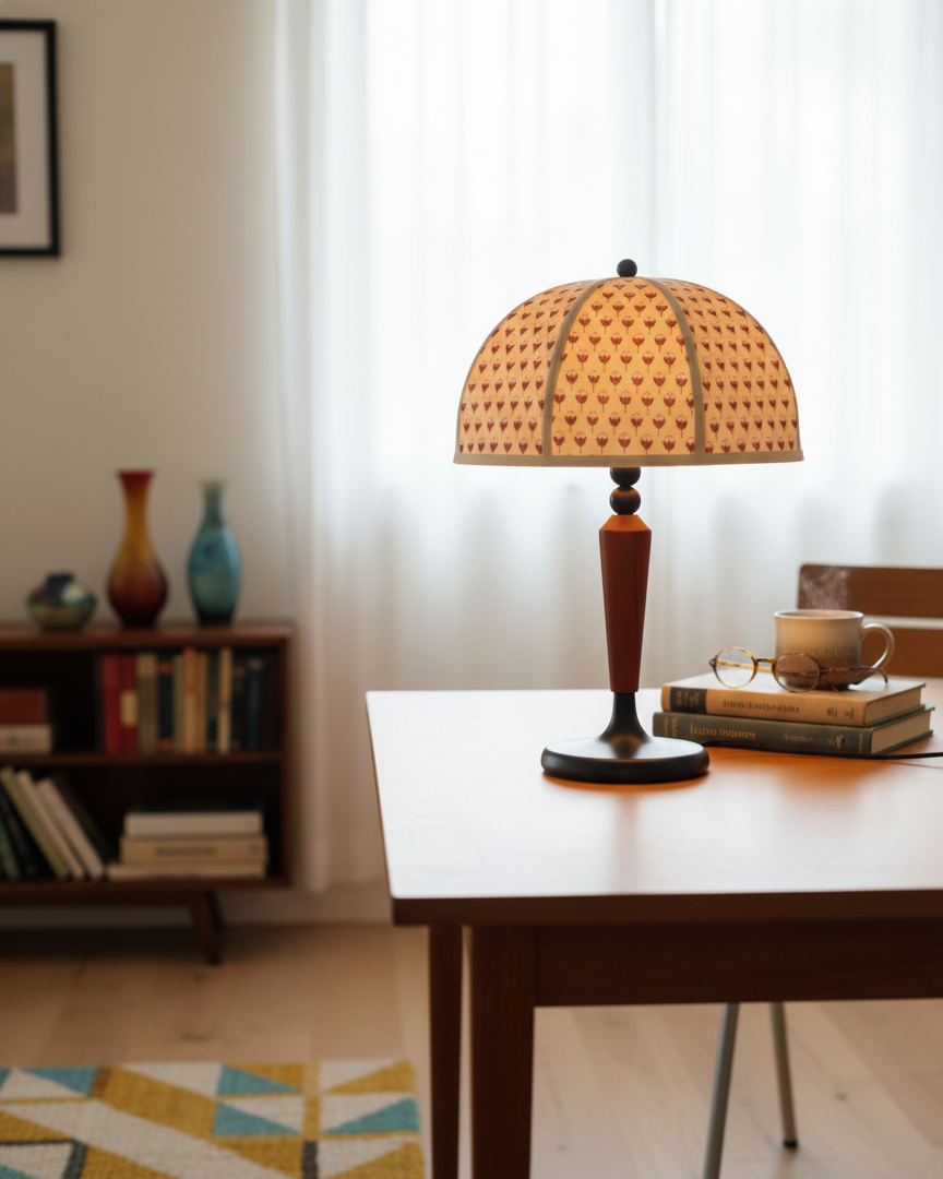 Lily Dome Wood Table Lamp — product view 9