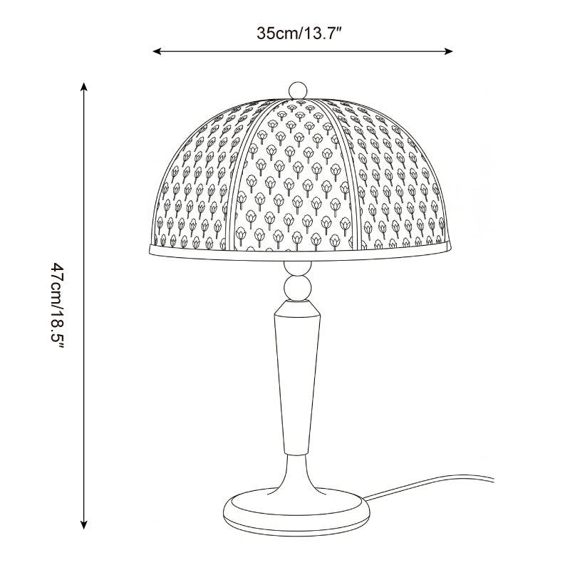 Lily Dome Wood Table Lamp — product detail 12