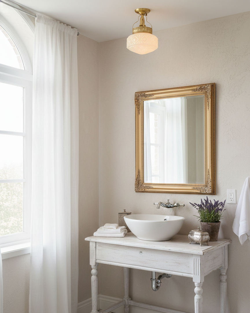 Gilded Prism Glass Ceiling Lamp — product view 2
