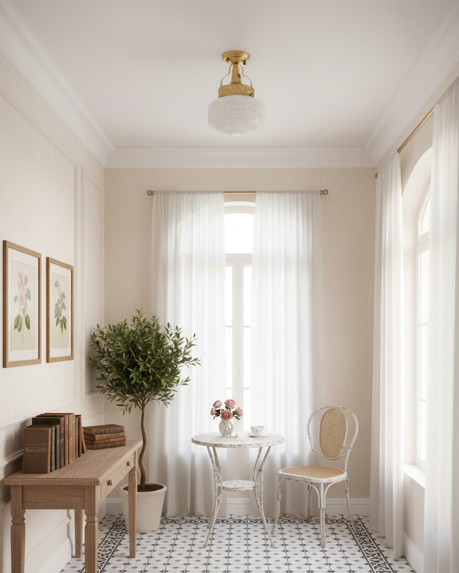 Gilded Prism Glass Ceiling Lamp — product view 6