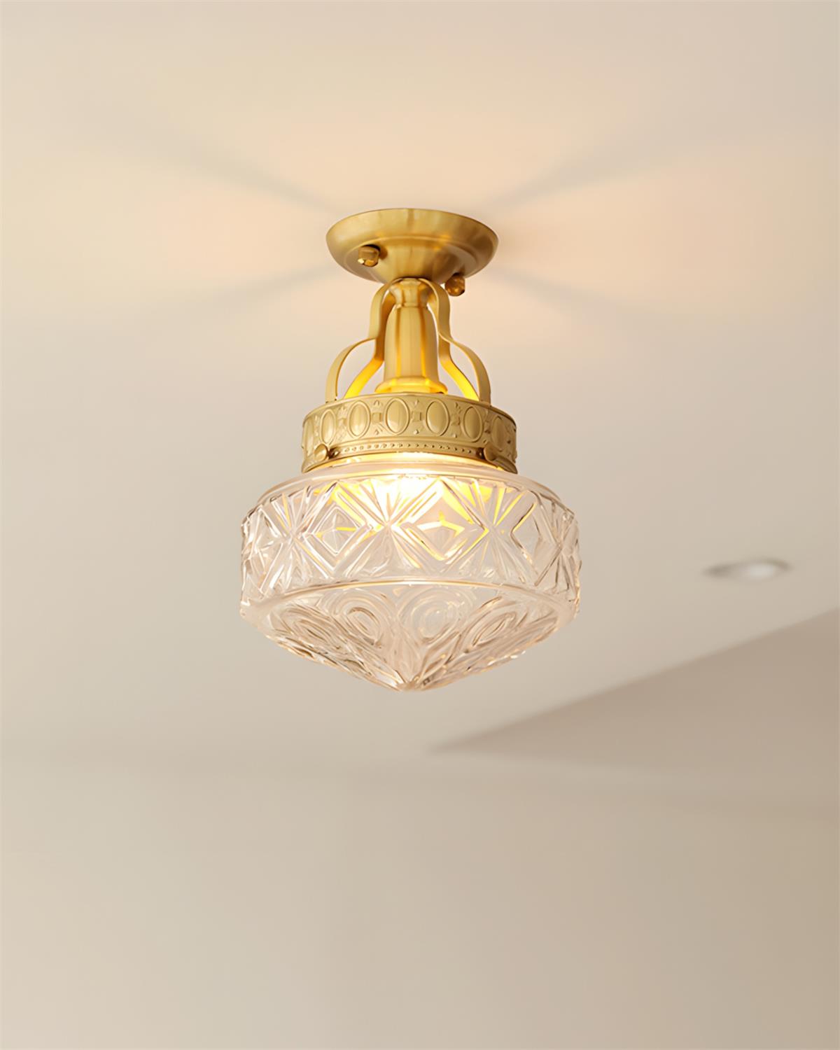 Gilded Prism Glass Ceiling Lamp — product view 7