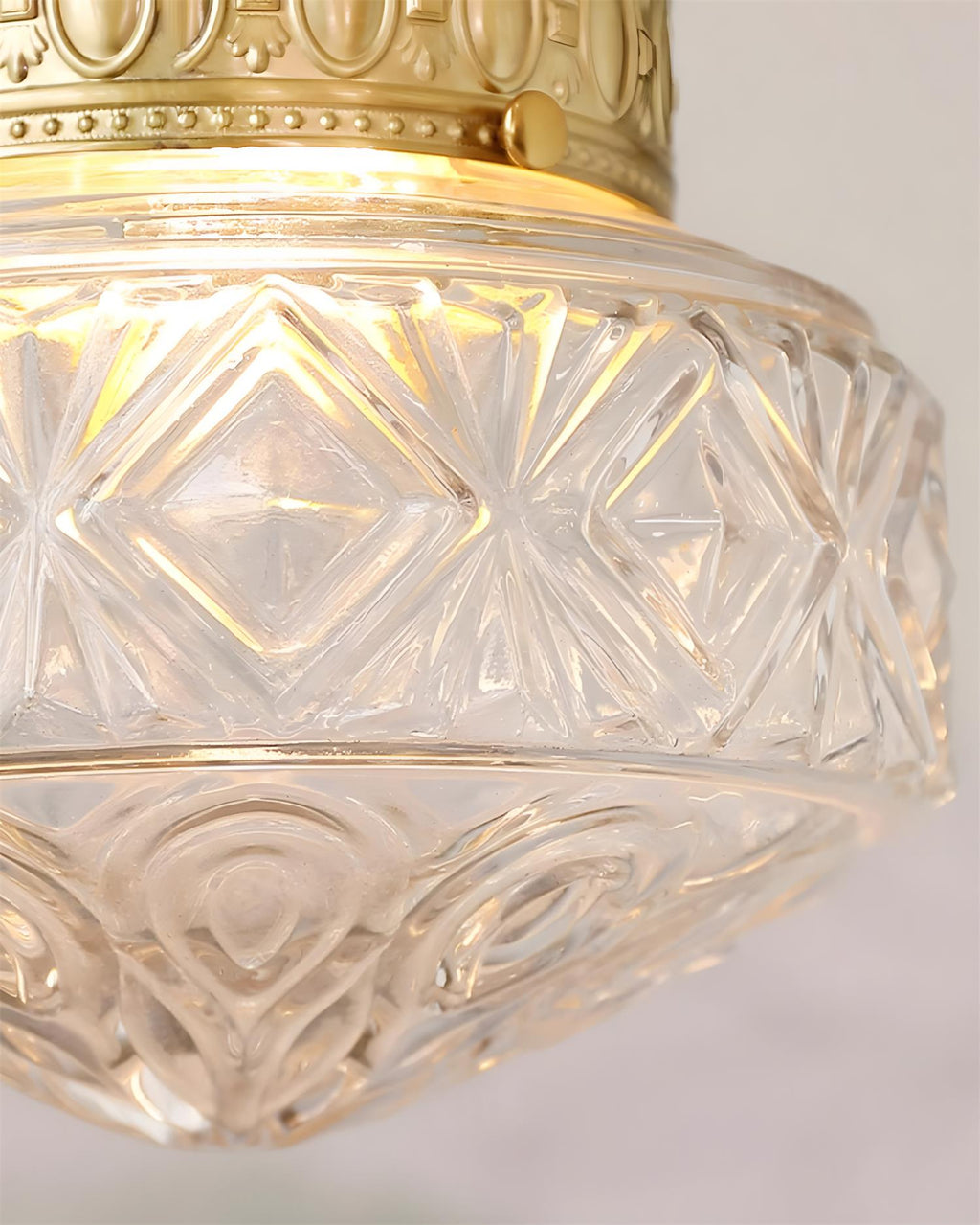 Gilded Prism Glass Ceiling Lamp — product view 9