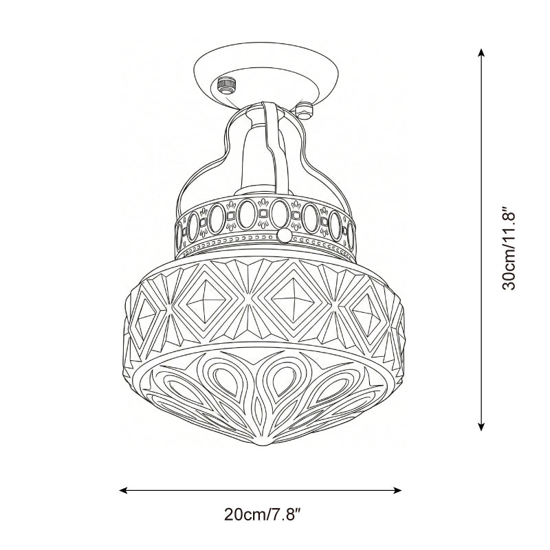 Gilded Prism Glass Ceiling Lamp — product detail 13