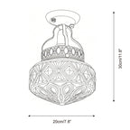 Gilded Prism Glass Ceiling Lamp — product detail 13