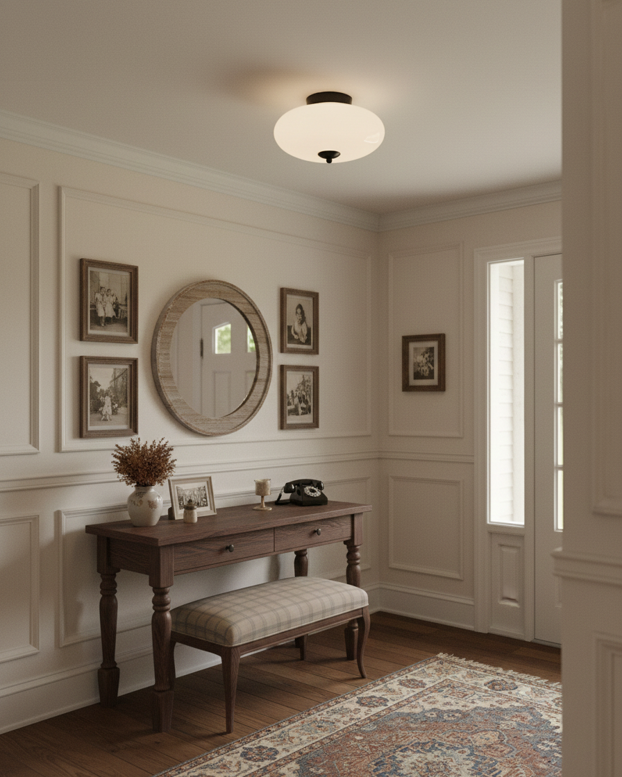 Serene Globe Glass Ceiling Lamp — product view 3