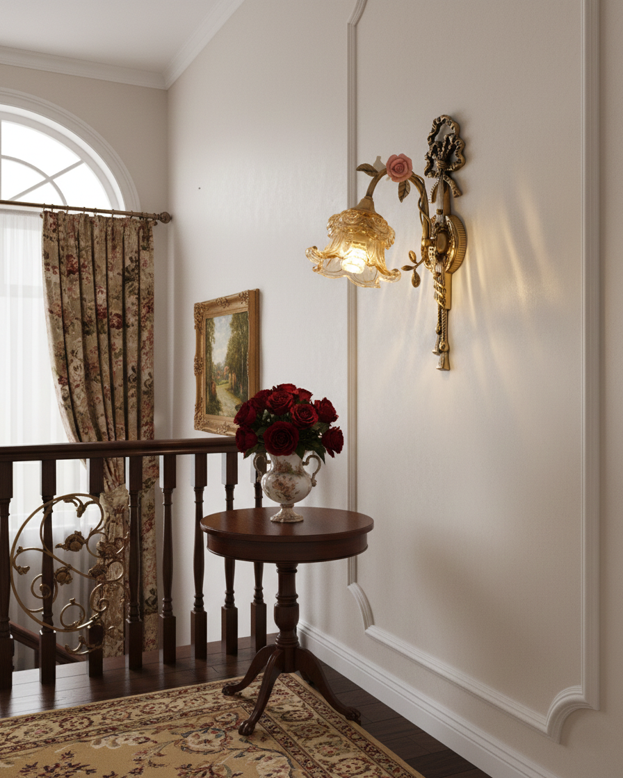 Margaux Fleur Glass Wall Lamp — product view 5