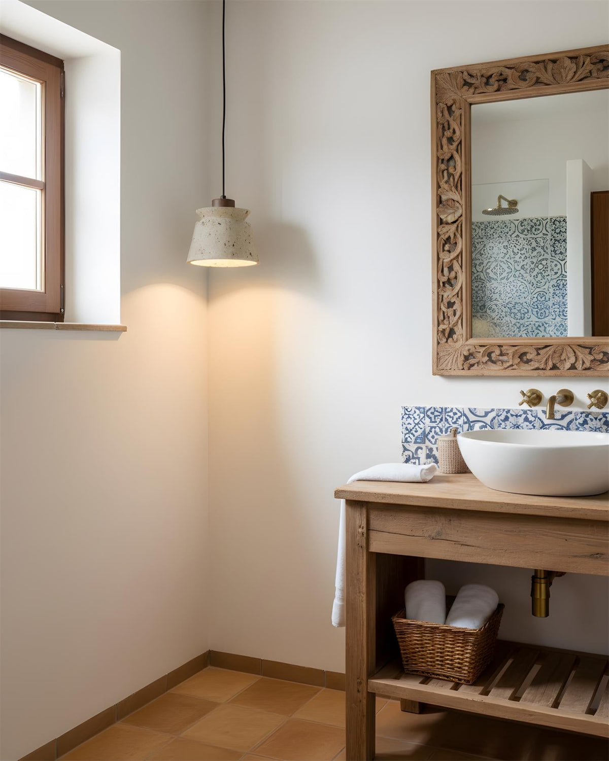 Karvo Travertine Pendant Lamp — product view 9