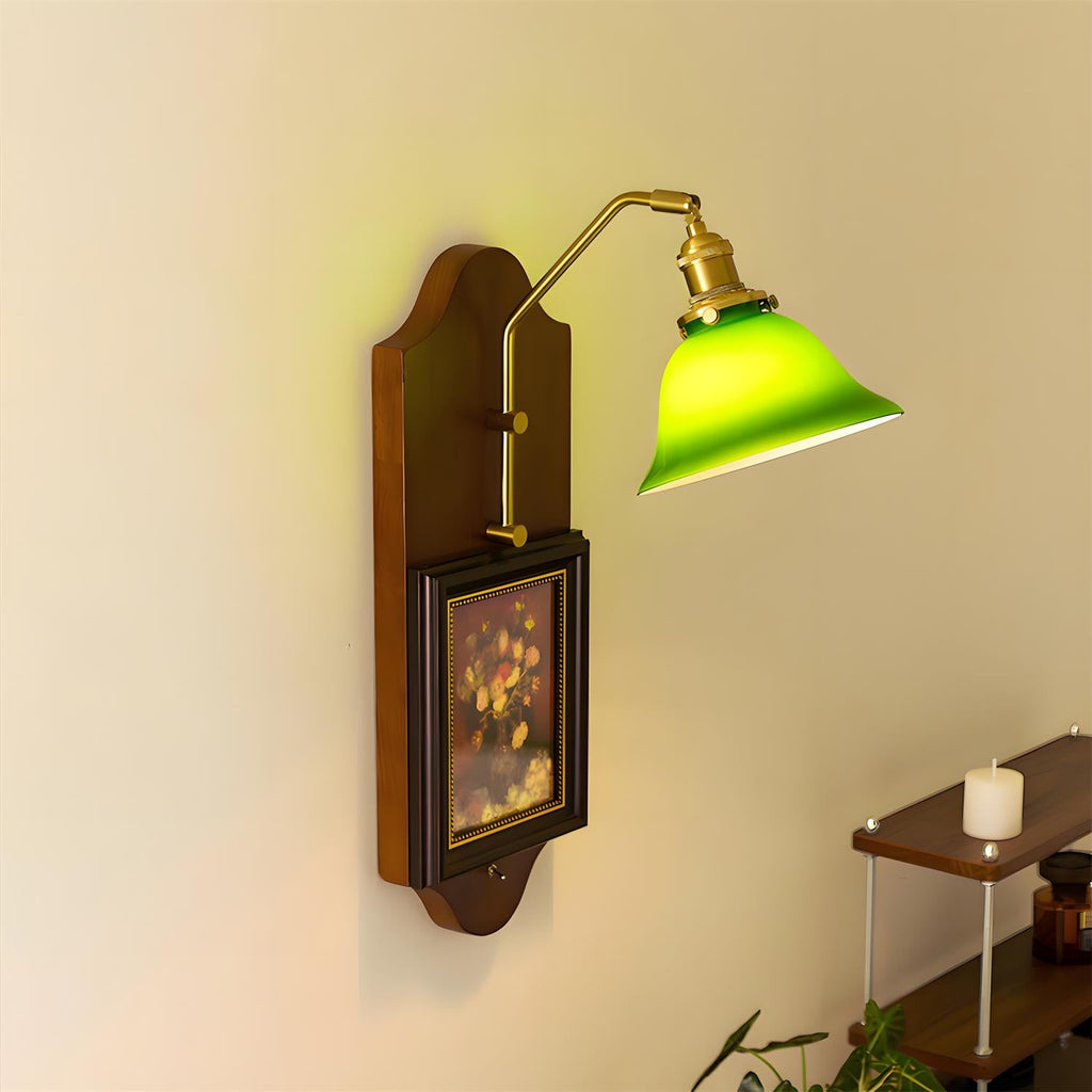 Stillness Green Glass Wall Lamp — product view 4