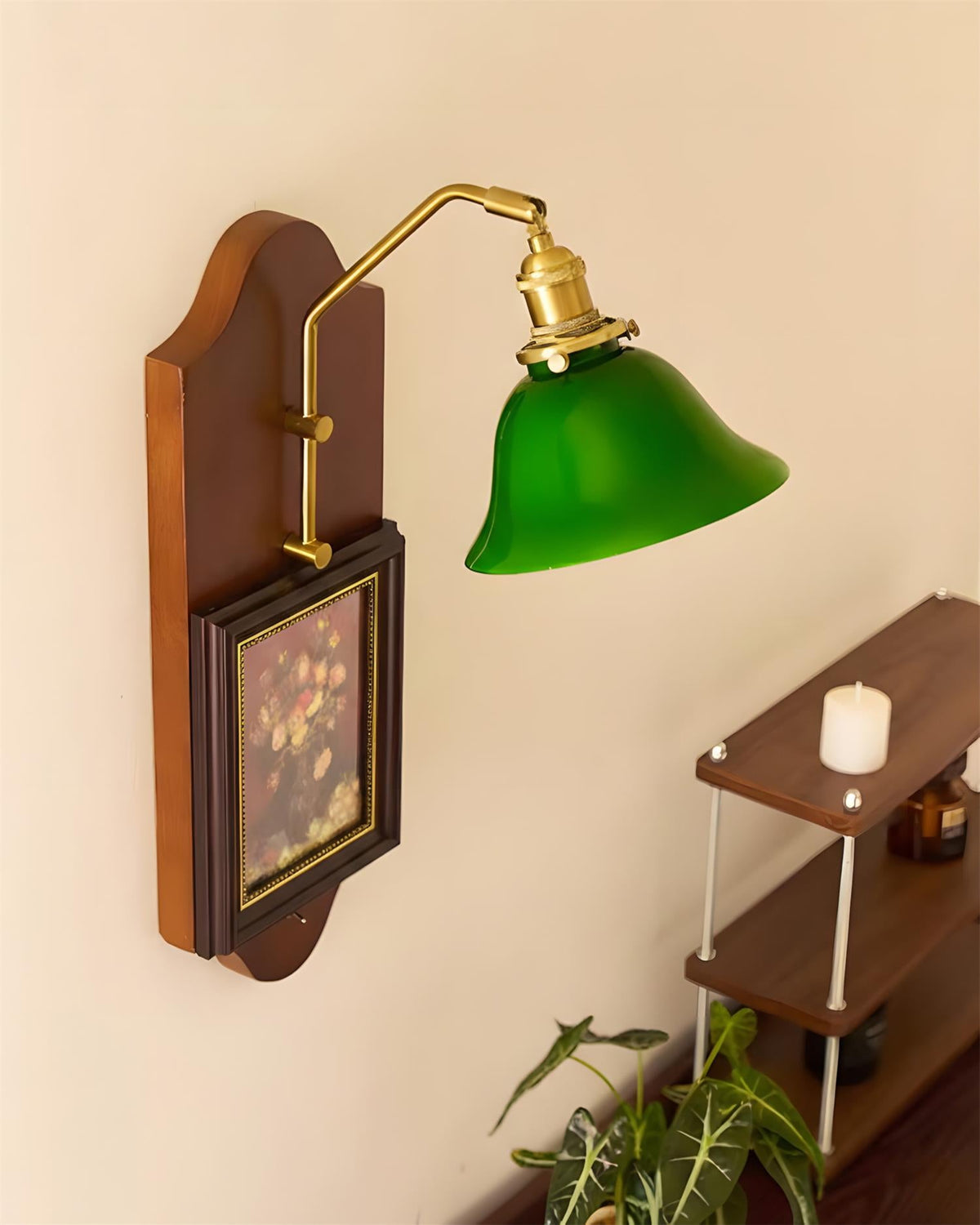 Stillness Green Glass Wall Lamp — product view 9