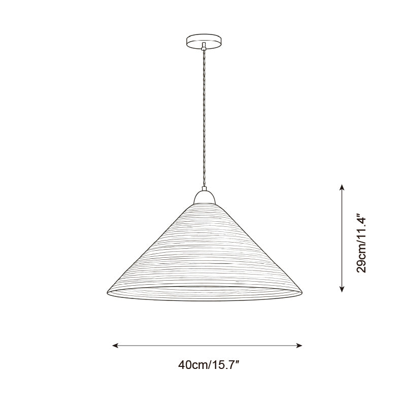 Hollow Cone Wood Pendant Lamp — product detail 8