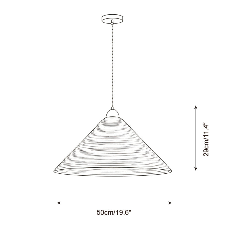 Hollow Cone Wood Pendant Lamp — product detail 9