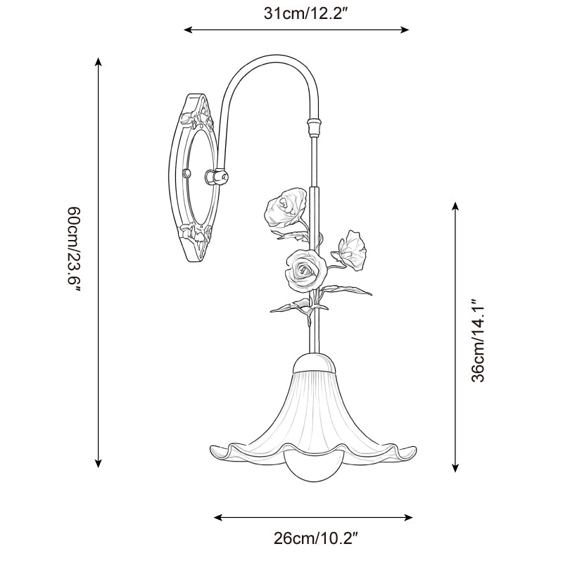 Ornella Vine Metal Wall Lamp — product detail 11