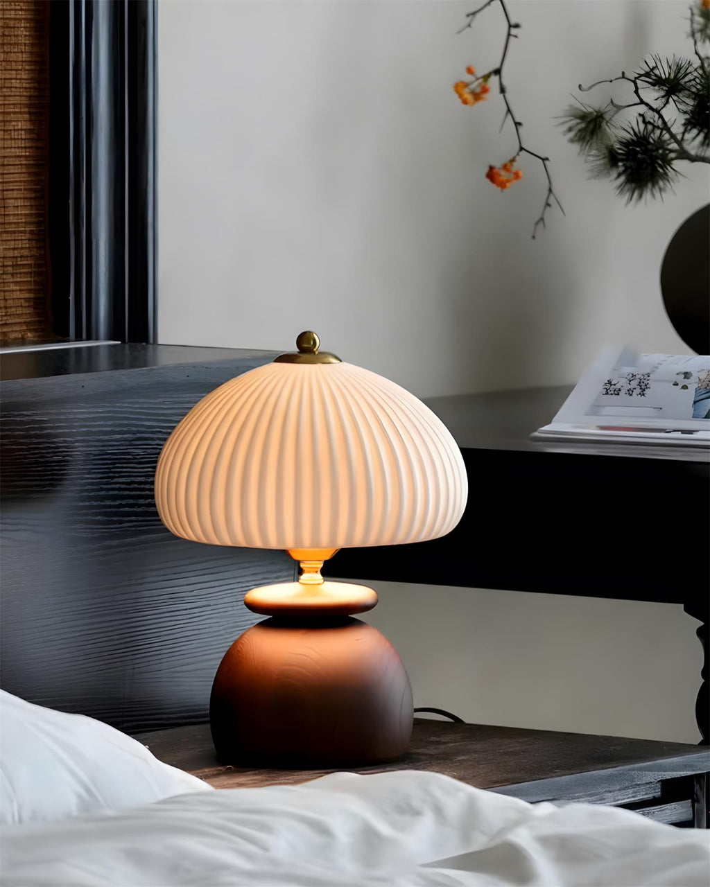 Mireva Dome Wood Table Lamp — product view 3