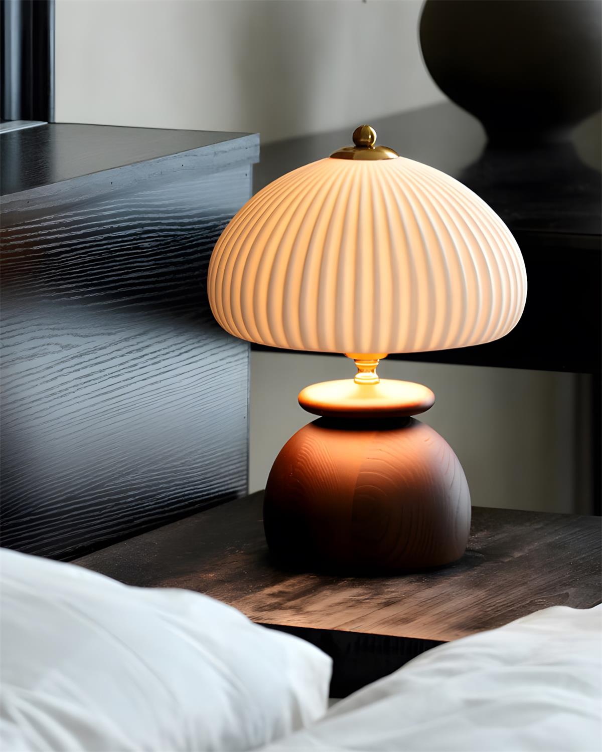 Mireva Dome Wood Table Lamp — product view 6