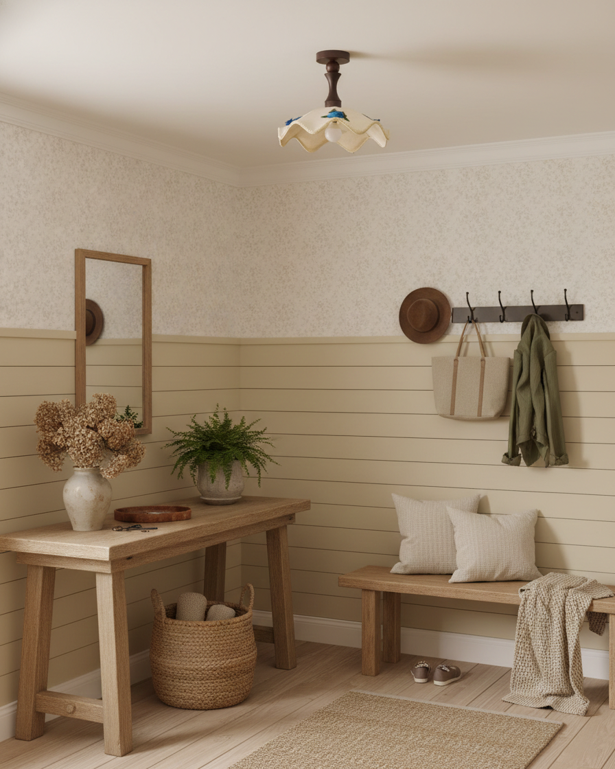 Maribel Wavy Wood Ceiling Lamp — product view 3
