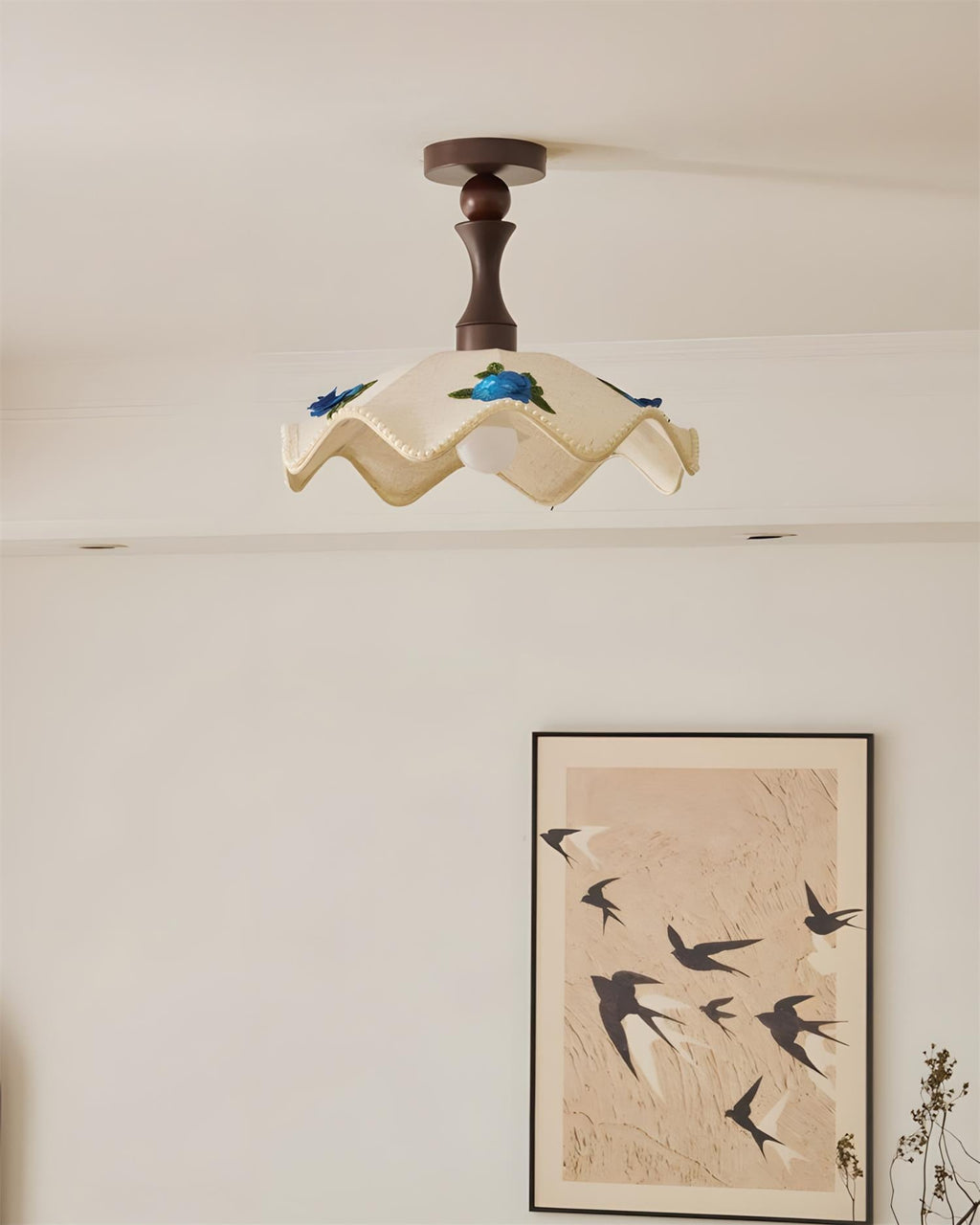 Maribel Wavy Wood Ceiling Lamp — product view 5