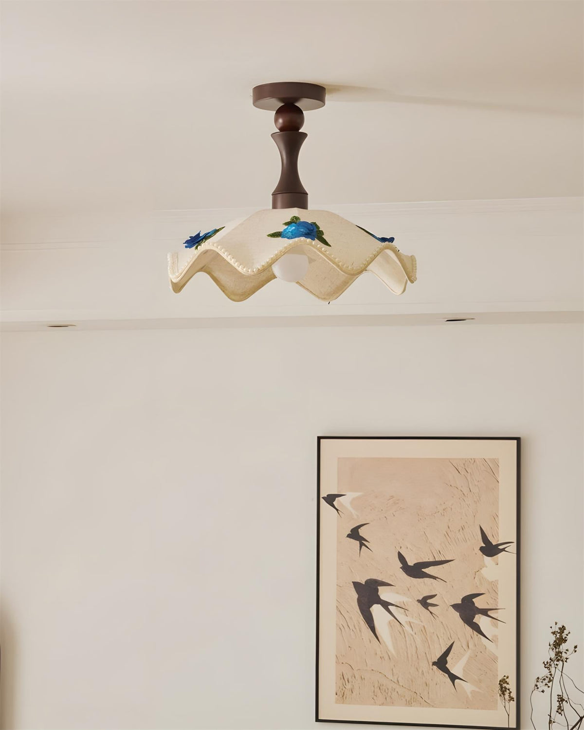 Maribel Wavy Wood Ceiling Lamp — product view 5