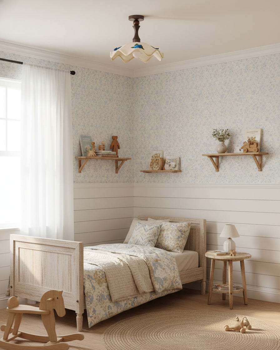 Maribel Wavy Wood Ceiling Lamp — product view 8