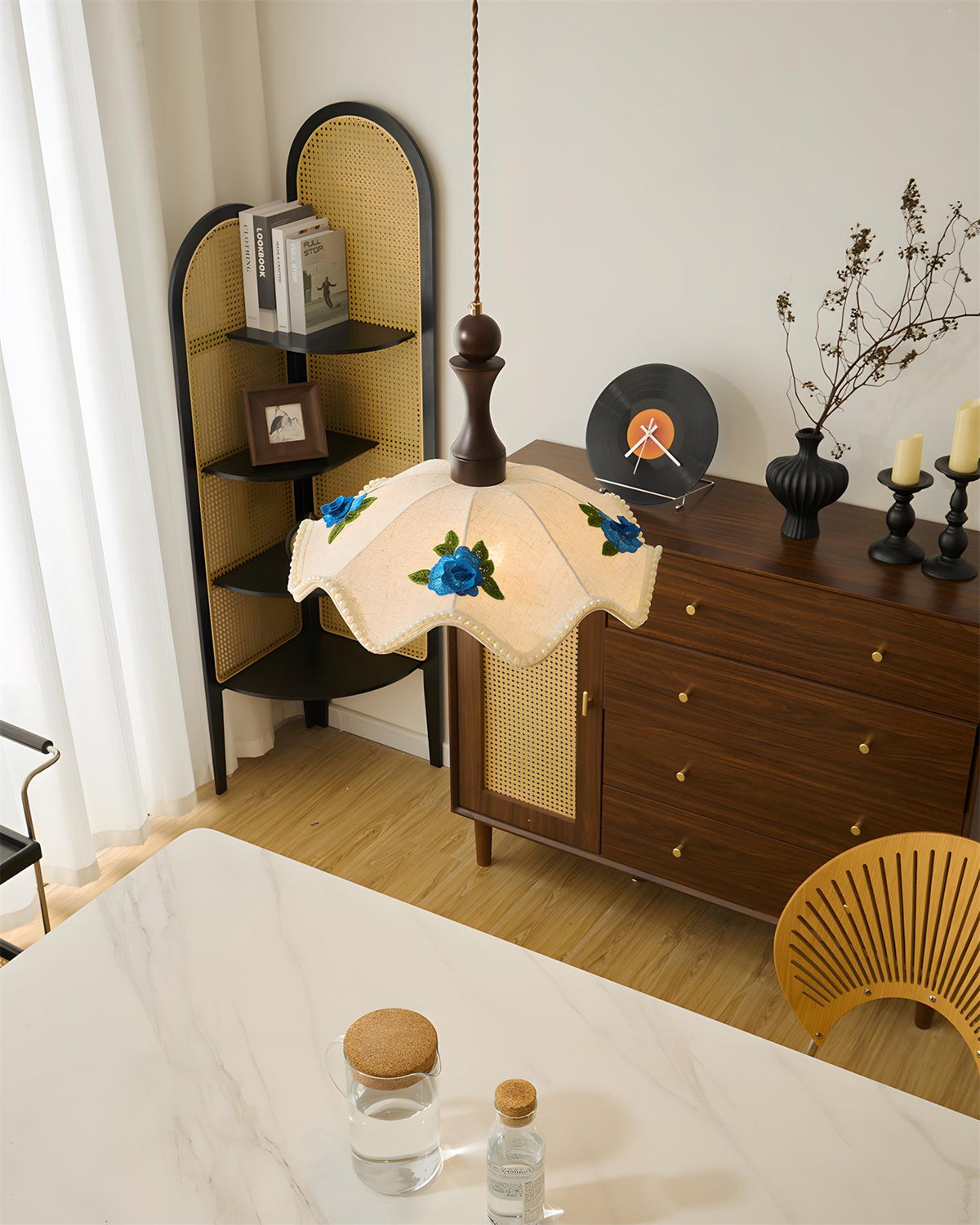Maribel Wavy Wood Pendant Light — product view 3
