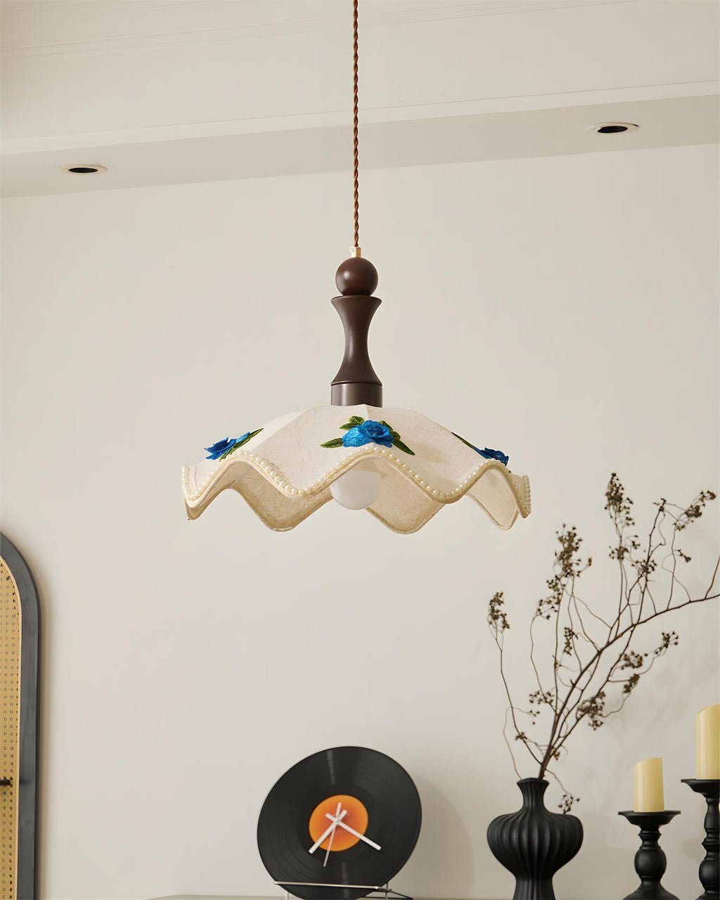 Maribel Wavy Wood Pendant Light — product view 9