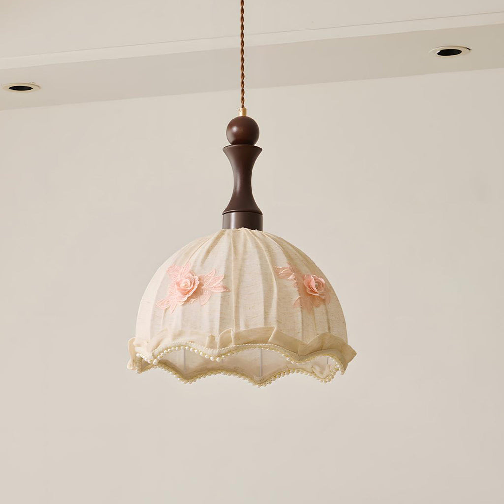 Camélia Wood Pendant Lamp — product view 2