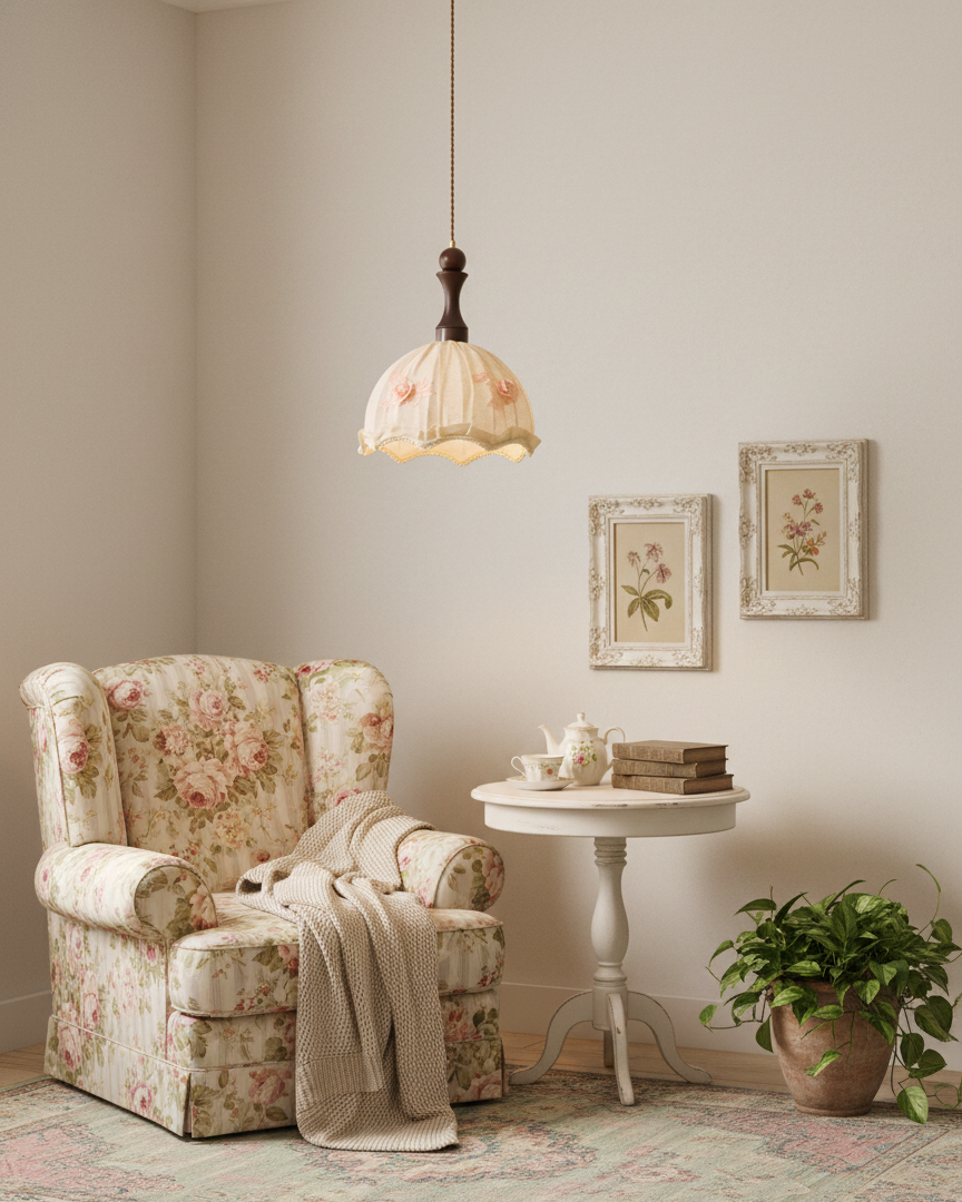 Camélia Wood Pendant Lamp — product view 6