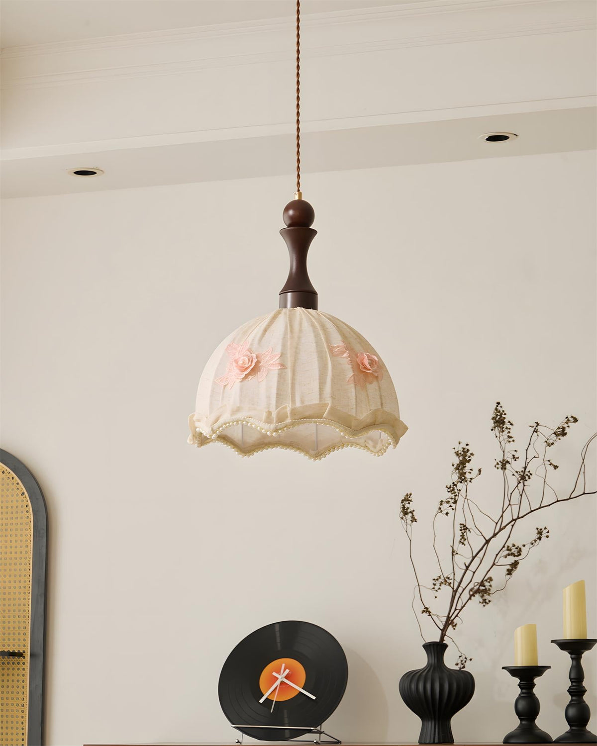 Camélia Wood Pendant Lamp — product view 7