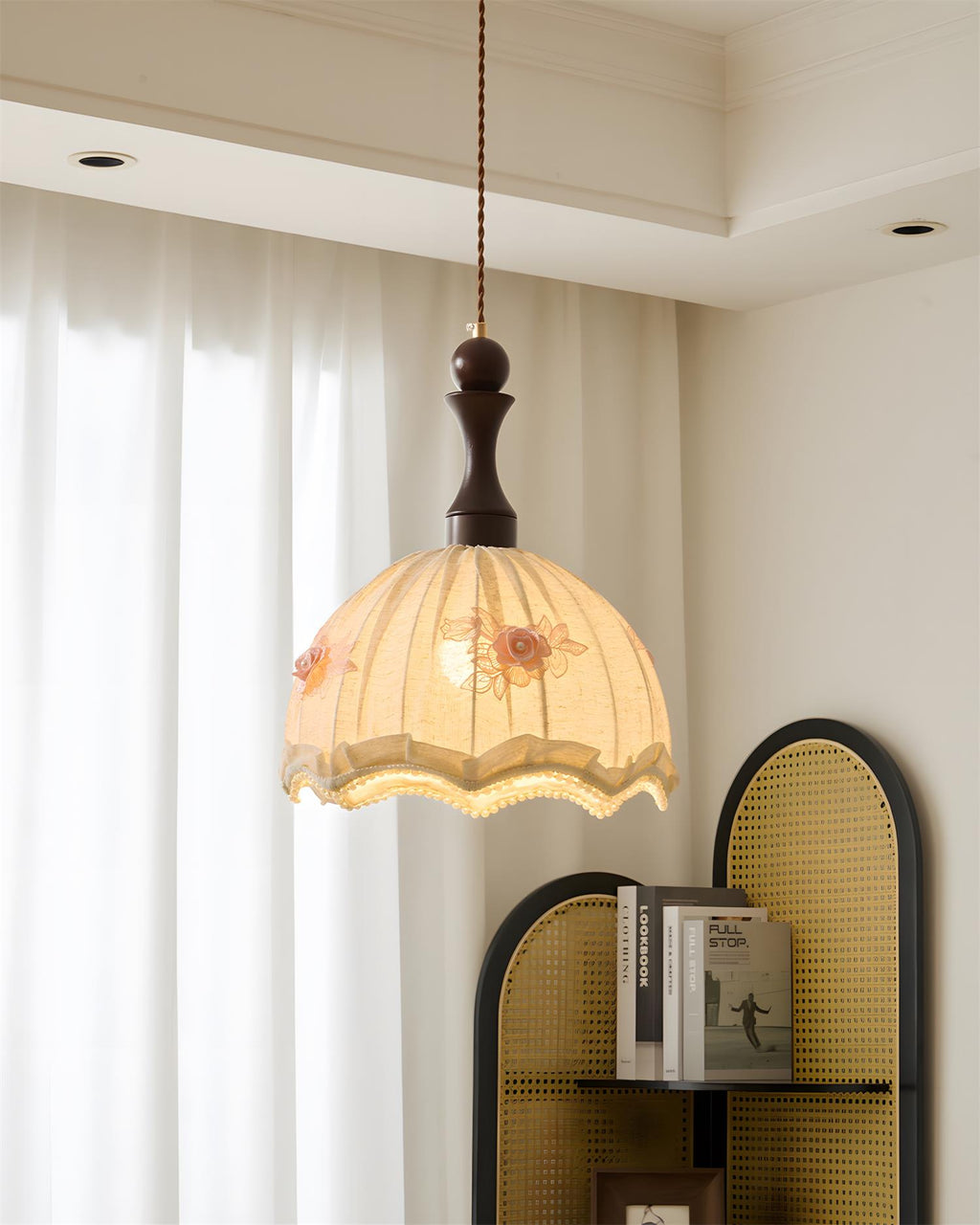 Camélia Wood Pendant Lamp — product view 9
