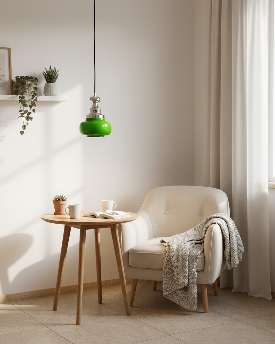 Jade Pulse Glass Pendant Lamp — product view 5