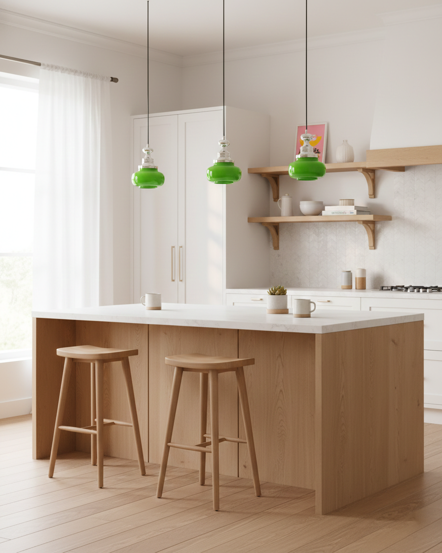 Jade Pulse Glass Pendant Lamp — product view 8