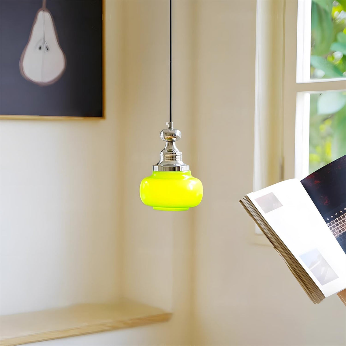 Jade Pulse Glass Pendant Lamp — product view 9