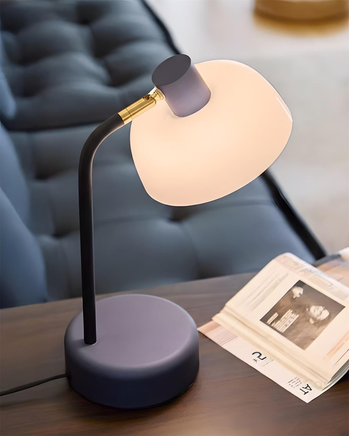 Milo Arc Glass Table Lamp — product view 5