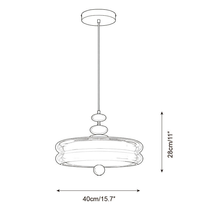 Rivolo Orbit Glass Pendant Lamp — product detail 15