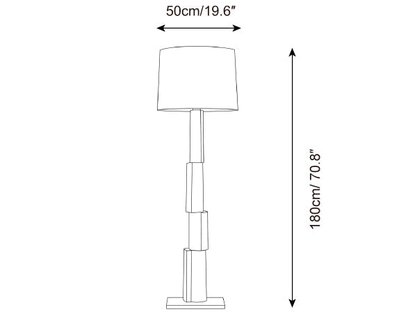 Elion Block Metal Floor Lamp — product detail 12