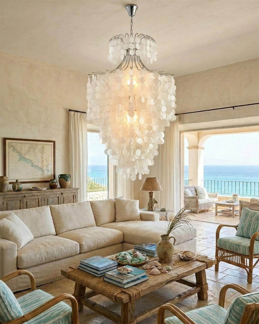 Tirenza Shell Metal Chandelier — product view 4