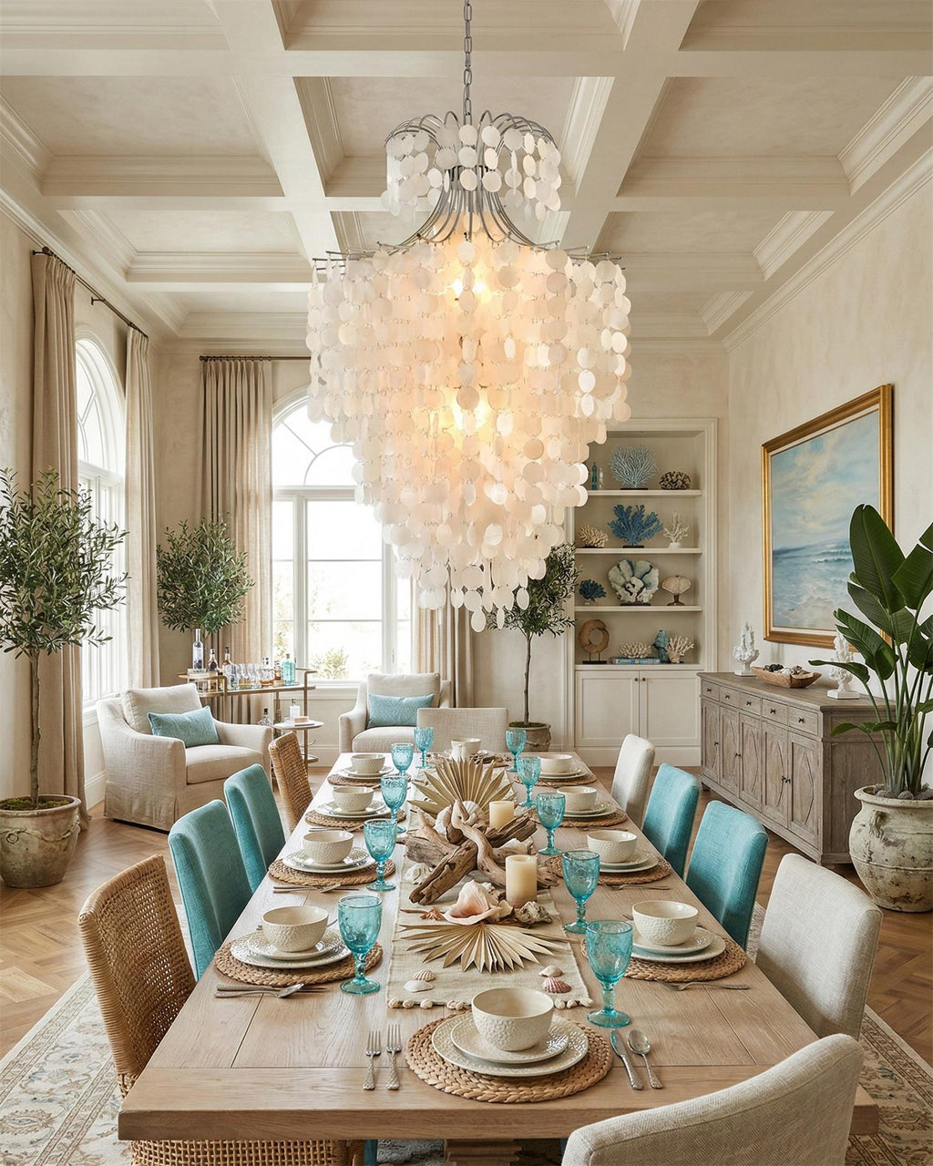 Tirenza Shell Metal Chandelier — product view 5