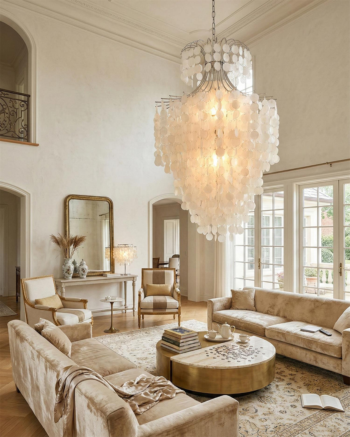 Tirenza Shell Metal Chandelier — product view 6