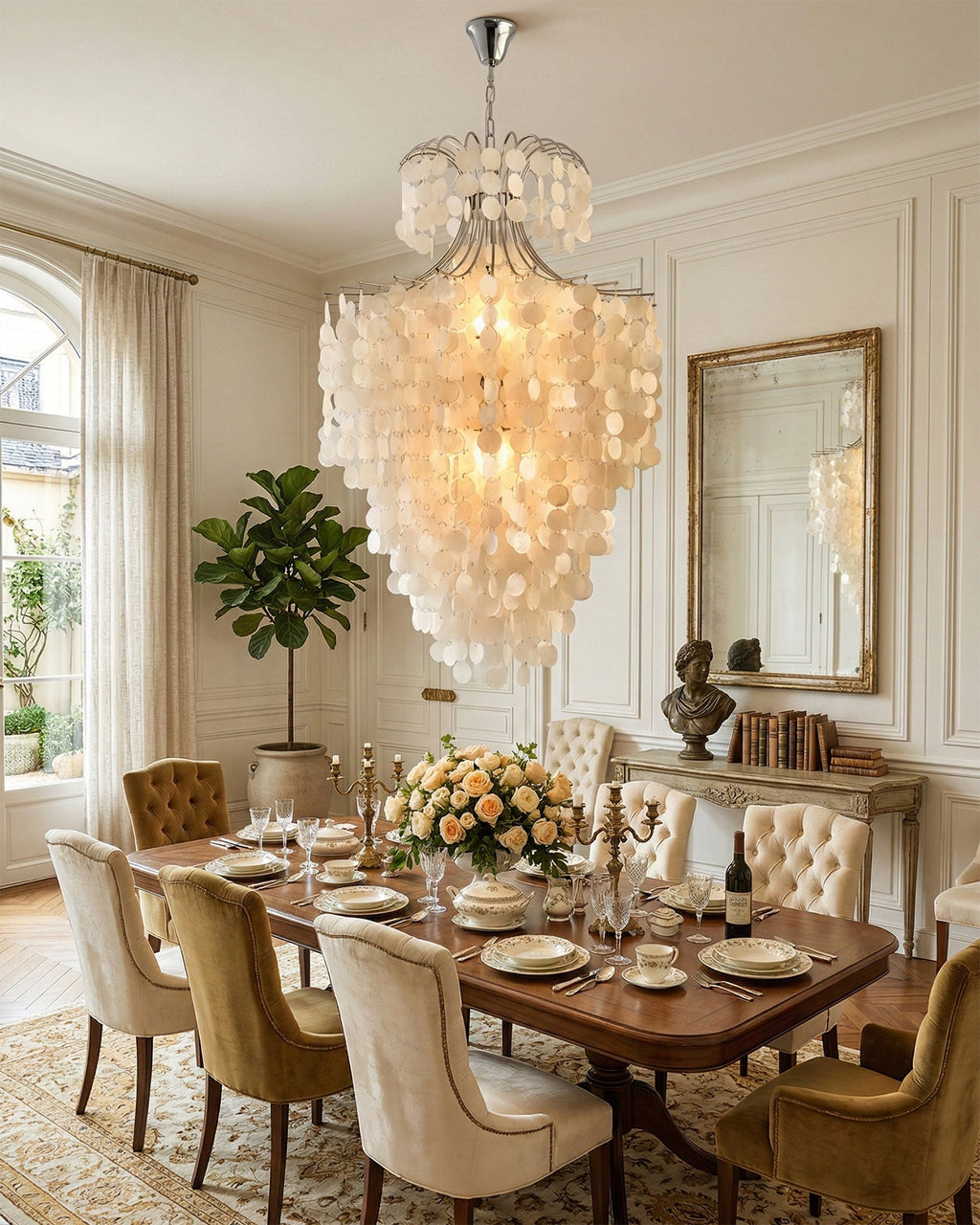 Tirenza Shell Metal Chandelier — product view 7