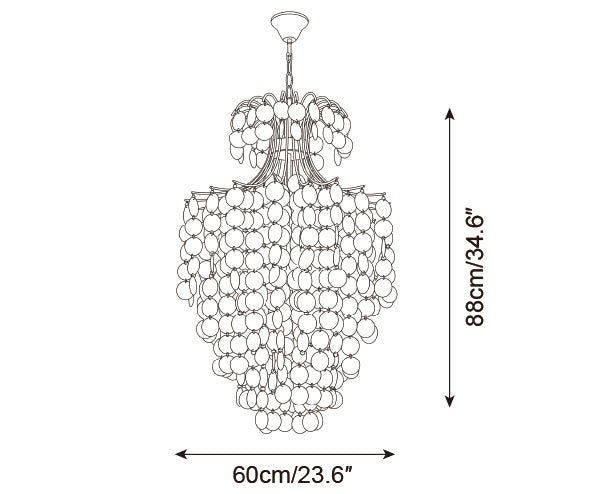 Tirenza Shell Metal Chandelier — product detail 20