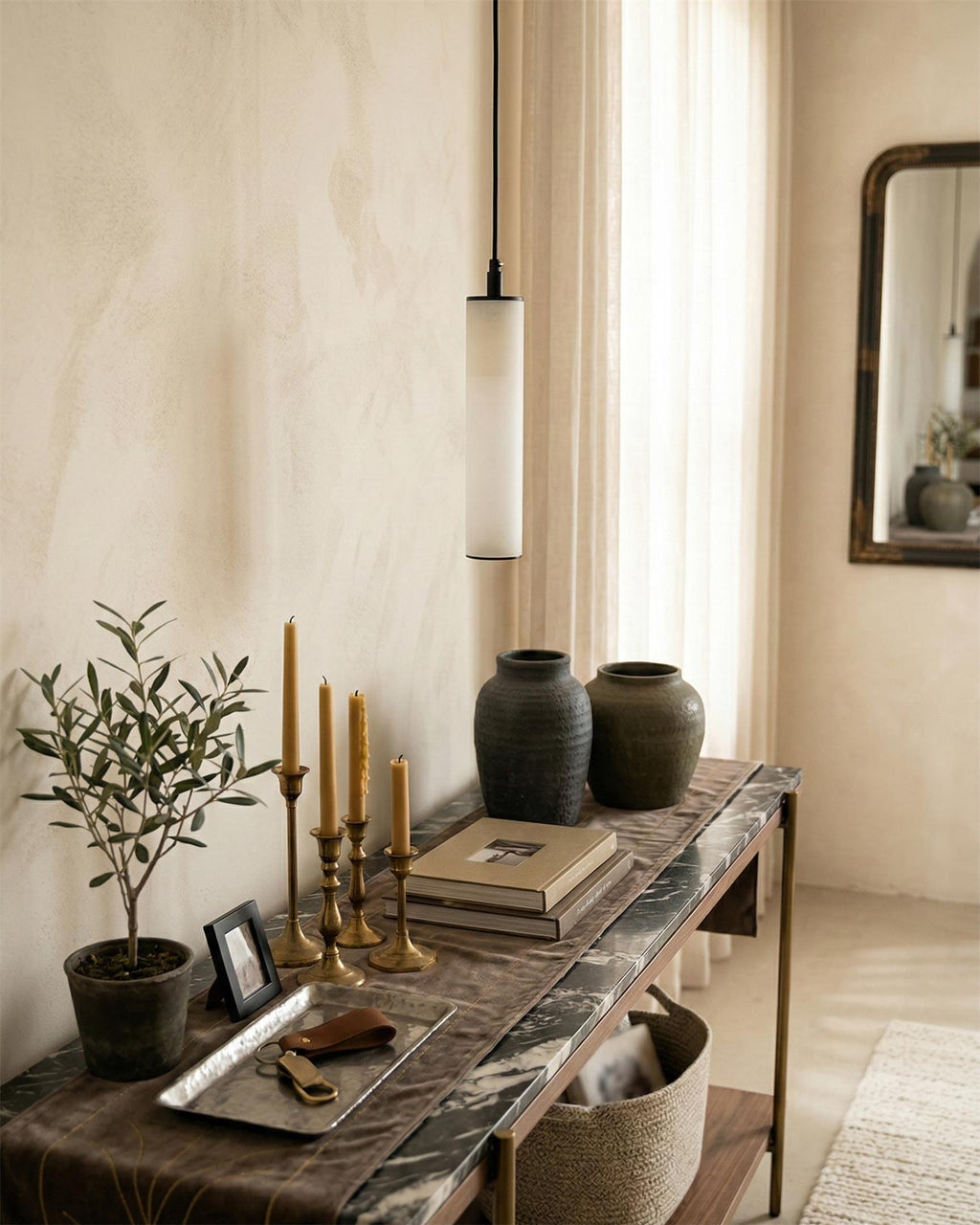 Calder Alabaster Tube Pendant Lamp — product view 5