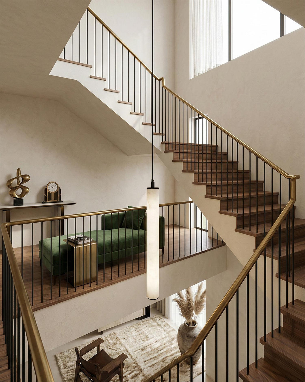 Calder Alabaster Tube Pendant Lamp — product view 6
